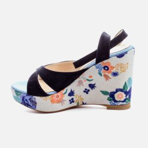 product_111 Signature platform heeled loafer in patchwork snake