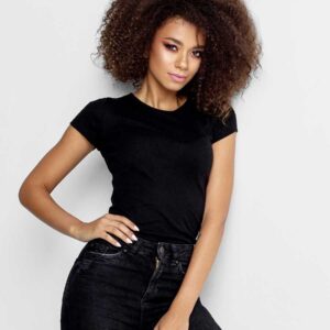 product_19 Training crop top with logo in black