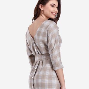 product_22 Lace tea dress with puff sleeve