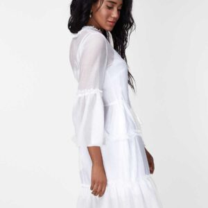 product_23 Organic cotton midi t-shirt dress in white