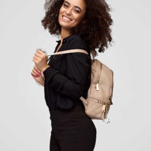 Doughnut Cora backpack in navy and powder purple